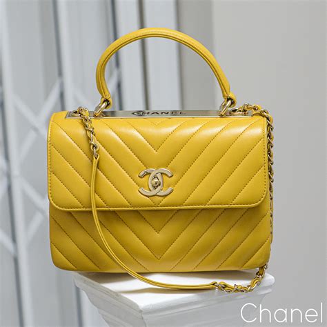 chanel yellow bag